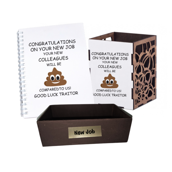We bet notebook and pencil holder gift set