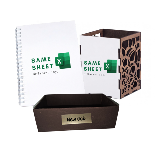 Same sheet pencil and notebook gift set
