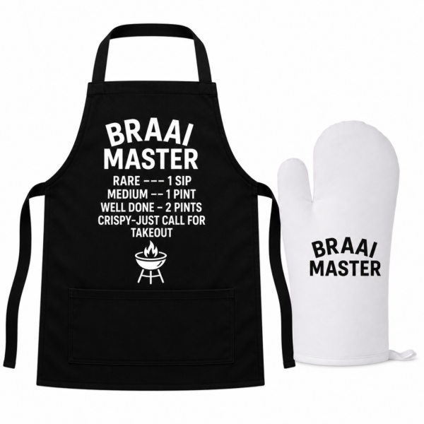 Custom apron and oven gloves