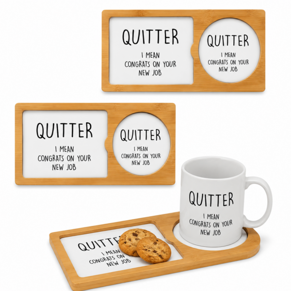 Quitter cup & rusk tray set